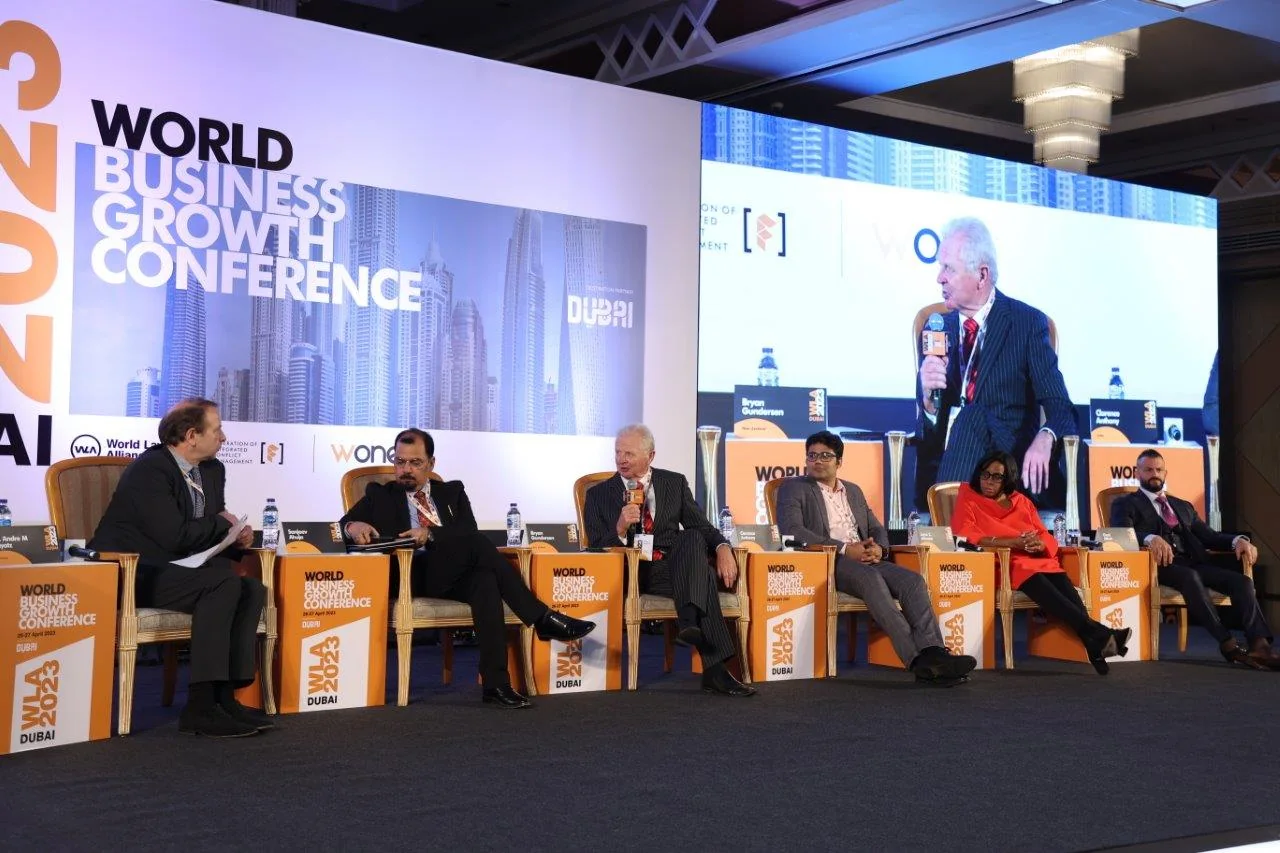 International leaders participating in a previous Global Leaders Assembly proceeding