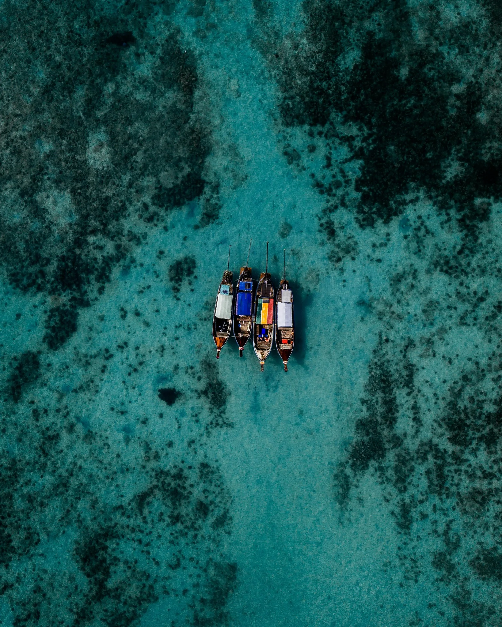 Boats seen from above
