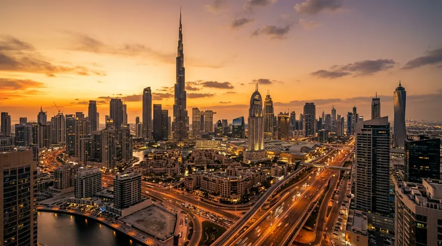 Dubai at dusk, the Gulf end of the GCC and Africa corridor